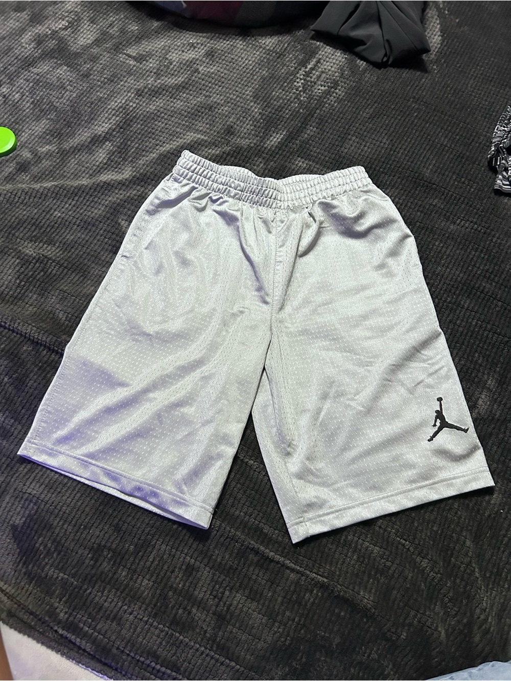 9. Jordan Boy’s Basketball Shorts in Light Gray